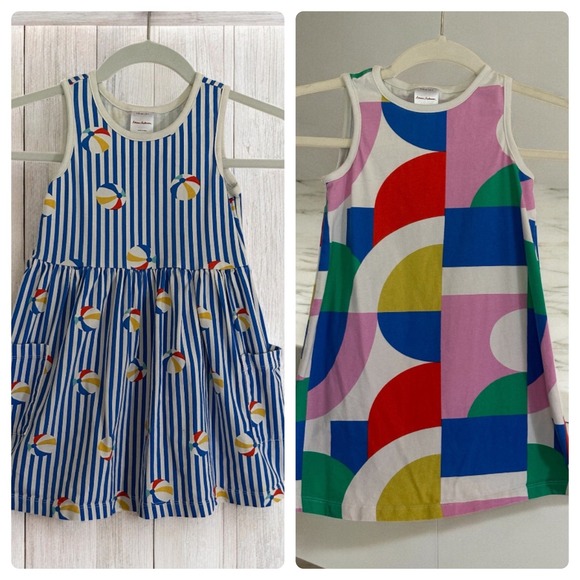 Hanna Andersson Set of 2 Multicolor 5 YR 110Cm Summer Tank Dresses - Picture 1 of 15